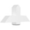 Ekena Millwork Eugene Architectural Grade PVC Gable Bracket, 36"W x 16 1/2"H x 6"D x 6"F, 11/12 Pitch GBP036X17X0606EUG00 - alternate 1